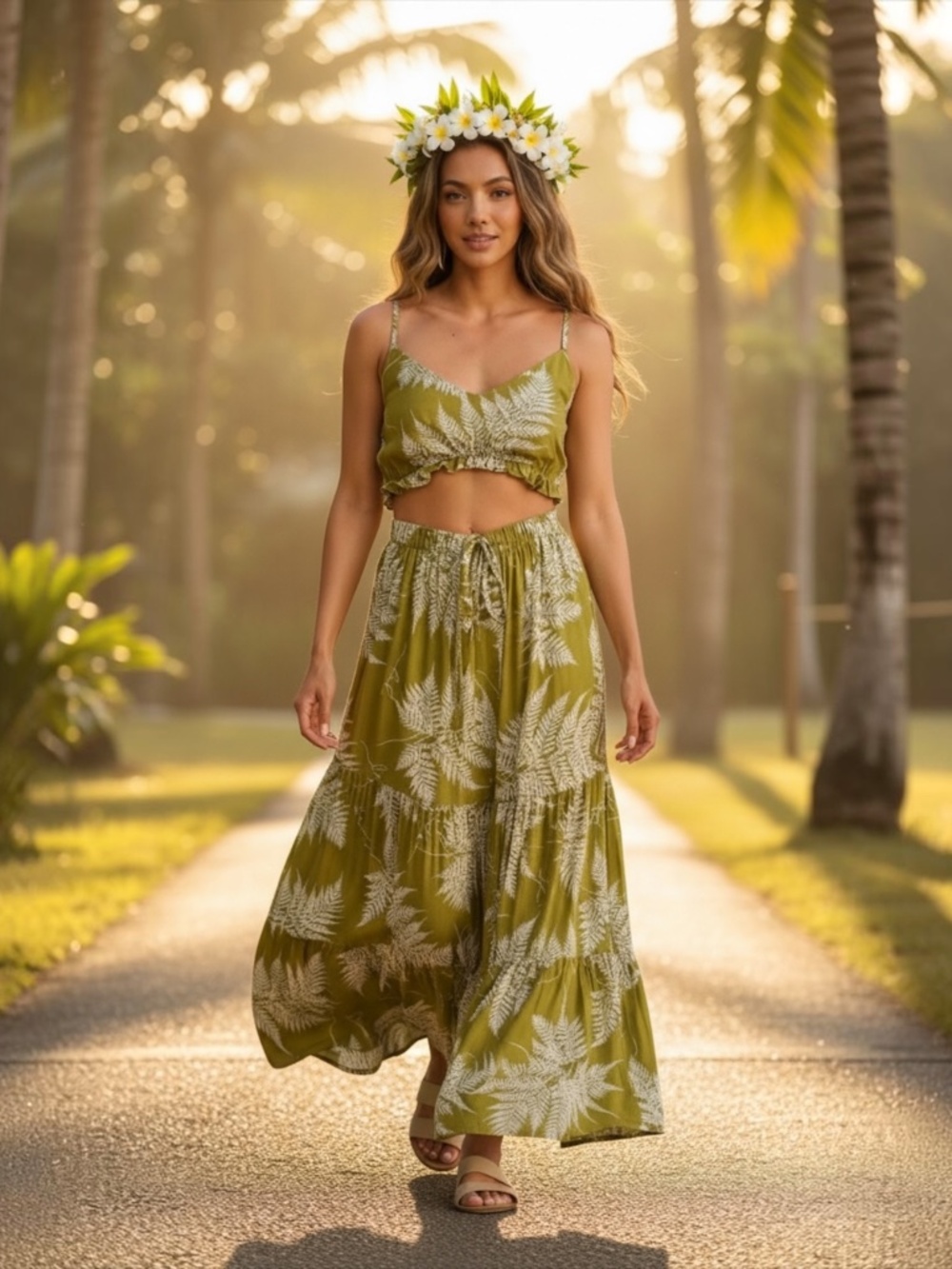 Lola Simply Sisters Kalapana Open Midriff Dress M Hawaii
